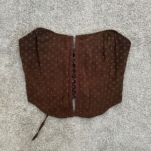 Kendall & Kylie PacSun Brown Strapless Corset